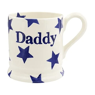 Image of Emma Bridgewater Large Mug 1/2 Pint, Ceramic Coffee Stoneware Mug, Cappuccino, Latte, Coffee, Tea Cup Beautiful Mugs, Birthday Gift Stars Daddy Fathers Day