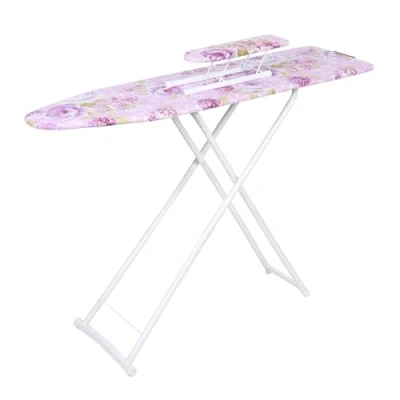 Image of mufsceku Ironing Board Foldable 42 Inch,Extended Clothes Board,Extra Large with Big Steam Iron Rest,Space Savier Table,Heat Resistant Cover,Adjustable Height,Sturdy Legs Purple Inch