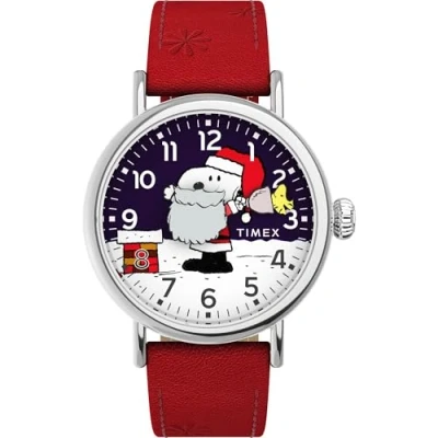 Image of Timex Unisex&#039;s Analog Quartz Watch with Leather Strap TW2W44400VQ