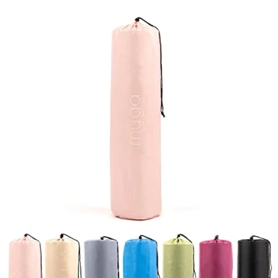 Image of Myga Yoga Mat Bag Compact Carry for Yoga, Pilates, Fitness &amp; Exercise with Adjustable Strap Women Men Lightweight Waterproof Travel Home Gym and Studio Pink