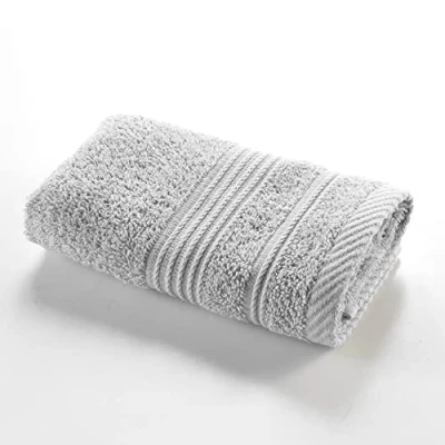 Image of Douceur d&#039;Intérieur, Guest Towel (30 x 50 cm) Tendresse Pearl Grey, Plain Sponge