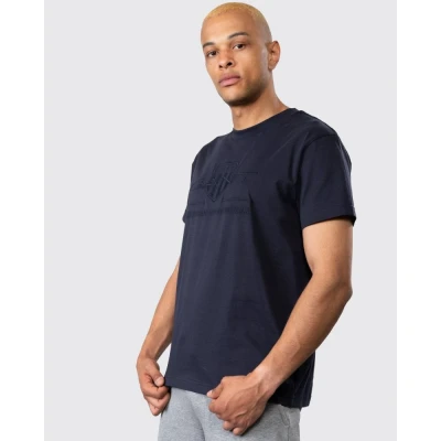 Image of GANT Men&#039;s REG Tonal Shield SS T Shirt, Evening Blue, 4XL