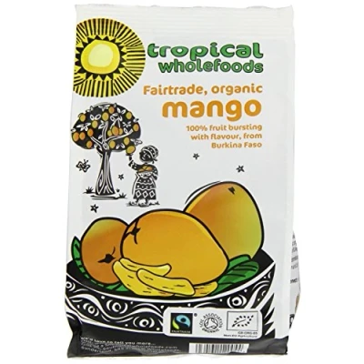 Image of Tropical Wholefoods Fairtrade Organic Mango 3 x 100g
