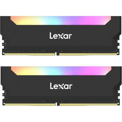 Image of Lexar Hades RGB DDR4 RAM 32GB Kit (16GBx2) 3600 MHz, 288 Pin U DIMM Desktop Memory, LED Lightning DRAM Gaming JEDEC / XMP 2.0 High Performance Computer Memory (LD4BU016G R3600ADLH)