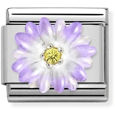 Image of Nomination Purple Flower Charm