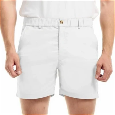 Image of AIMPACT Mens 5.5 Inch Inseam Short Shorts Casual Stretch for Men Hybrid Shorts, White, Medium