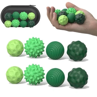 Image of Bambebe Silicone Magnetic Balls Fidget Toys for Adults &amp; Teens, 8PCS Stress Relief Sensory Autism ADHD Anxiety, Fun Textures Gadgets, Office Desk Toy, Stocking Fillers Women Men Teen