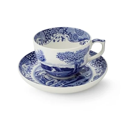 Image of Spode Blue Italian Jumbo Cup &amp; Saucer