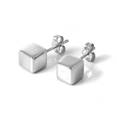 Image of Sterling Silver 6mm Cube Stud Earrings