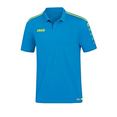 Image of JAKO Men&#039;s Striker 2.0 Polo, Blau/Neongelb, XXX Large