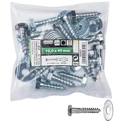 Image of CONNEX B30021 Hex Headed Screws Set DIN571 10x40