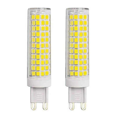 Image of MJIUZHOU G9 LED Light Bulbs 10W Equivalent to 100W Halogen Cool White 6500k 1000 Lumen 220V 240V Energy Saving Bi Pin Base Bulb (Pack of 2)