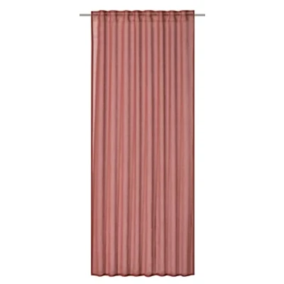 Image of Elbersdrucke Air 06 201814 Curtain with Concealed Tabs Cognac Red Semi Transparent 255 x 140 cm