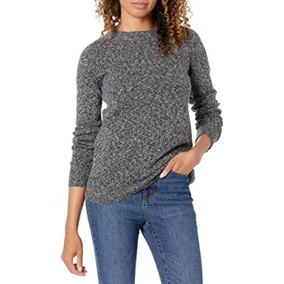 Image of Amazon Essentials Women&#039;s Classic Fit Soft Touch Long Sleeve Crewneck Jumper, Charcoal, M