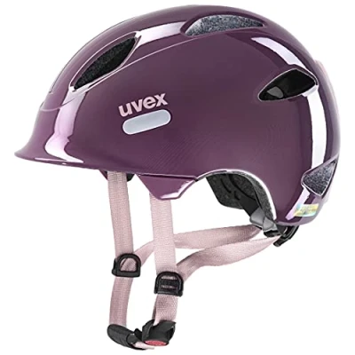 Image of uvex Oyo Lightweight Kids Bike Helmet for Children Individual Fit Upgradeable with an LED Light Plum Dust Rose 45 50 cm