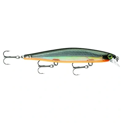 Image of Rapala Shadow Rap Lure with Three No. 6 Hooks, 0.6 1.2 m Swimming Depth, 11 cm Size, Albino Shiner