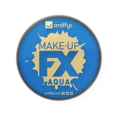 Image of Smiffys Make Up FX, Royal Blue Aqua Face and Body Paint,16ml, Water Based, Cosmetics Disguises Fancy Dress, Cosmetic Dress &amp; Disguises.