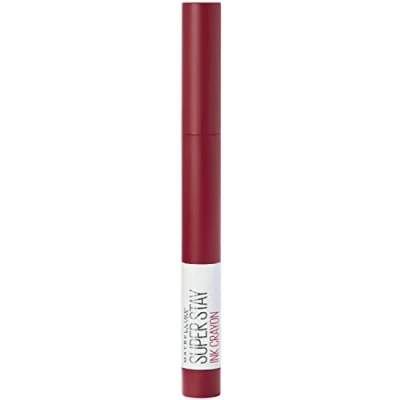 Image of Maybelline Lipstick, Superstay Matte Ink Crayon Longlasting Dark Red Lipstick With Precision Applicator 50 Own Your Empire
