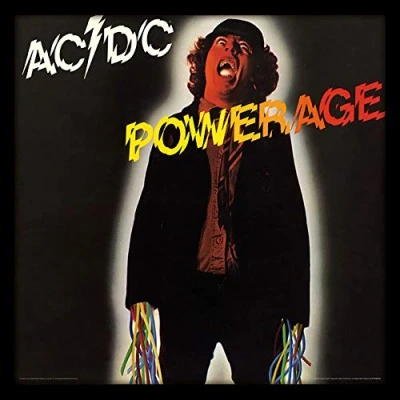 Image of AC/DC Powerage 12&quot; Album Cover Framed Print, MDF, Multi Colour, 32 x 1.5 cm