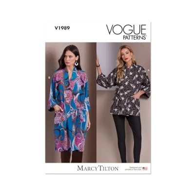 Image of VOGUE PATTERNS V1989A Misses&#039; Jackets by Marcy Tilton A (XS S M L XL XXL)