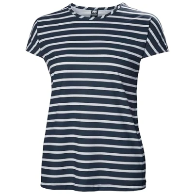Image of Helly Hansen Women&#039;s W Thalia Summer Top Shirt, Navy Stripe, XL UK