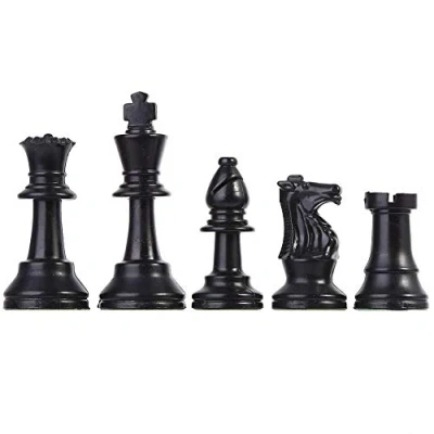 Image of Demeras Hand Crafted Chess Set, Chessmen Set for Kids Children Intellectual Training International 32 Standard Pieces Replacement Tournament Gift Plastic (77mm)