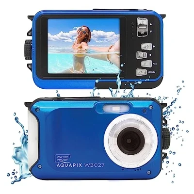 Image of Easypix Aquapix W3027 M Wave Marine Blue Digital Camera 5 Mill Pixel Waterproof