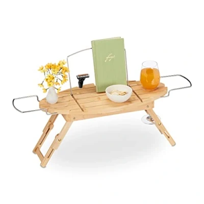 Image of Relaxdays Bath Tray, Natural, 69 90 cm