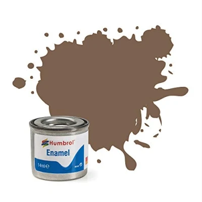 Image of Humbrol Model Paint AA0312 No 29 Dark Earth Matt Tinlet 1 (14ml), Enamel Paints for Models, Plastic, Metal, Wood, Glass, Ceramics and More, Touch Up Hobby Craft Kits