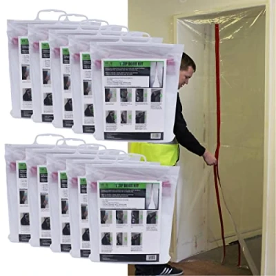Image of Box of 10 True Products 1 Zip Door Kit Dust Stop Screen Pre Assembled for Easy Installation.