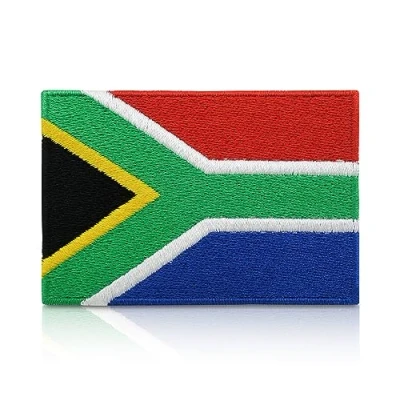 Image of South Africa Flag Iron on Patch African Patch, Patches, Embroidery Ironable Badges Finally Home