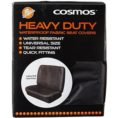 Image of Cosmos HDC 52103 Rear Bench Heavy Duty Seat Cover in Black