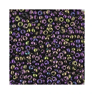 Image of Size 8 Seed Beads Iridescent Purple Qty 100 Grams