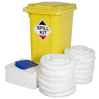 Image of 240ltr Oil &amp; Fuel Spill Kit in Wheeled Bin