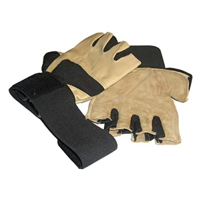 Image of Splay Gold Gym Leather Weight Lifting Gloves Fitness Workout with Wrist Wrap Straps Bodybuilding Breathable Powerlifting Support Training Exercise