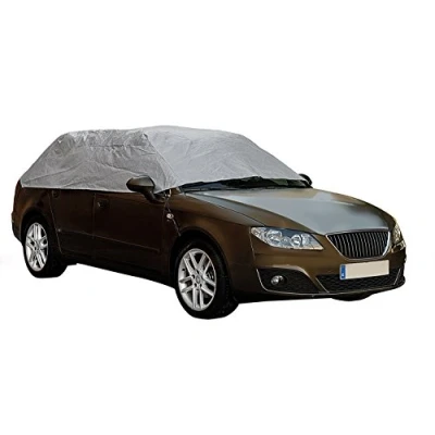 Image of MP Essentials Sumex Waterproof &amp; Breathable Weather Frost Protection Car Half Top Cover (Large (292 x 147 51cm))
