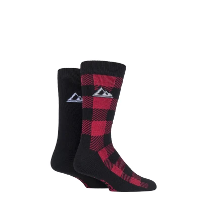 Image of 2 Pair Black / Red Thermal Boot Socks Men&#039;s 6 11 Mens Storm Bloc