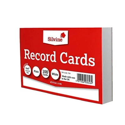 Image of Blank Revision &amp; Presentation Plain 6x4&quot; Record Cards Pack(700) +(Pen Free)