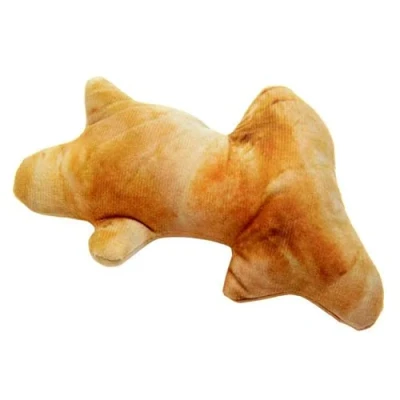 Image of ausuky Pet Cat Kicker Simulation Food Shrimp Dog Toys Anti Bite Chew Doll (Ginger)