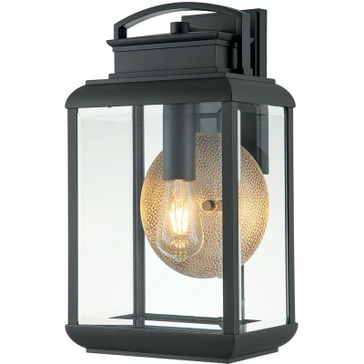 Image of Quoizel Byron Outdoor Wall Lantern Graphite with Pewter Reflector, IP44