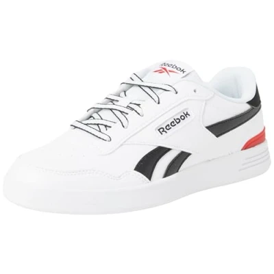 Image of Reebok Unisex Court Advance Clip Sneaker, FTWR White/Black/Vector Red, 5 UK