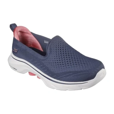Image of Skechers Women&#039;s GO Walk 7 Vina Sneaker, Navy, 3 UK