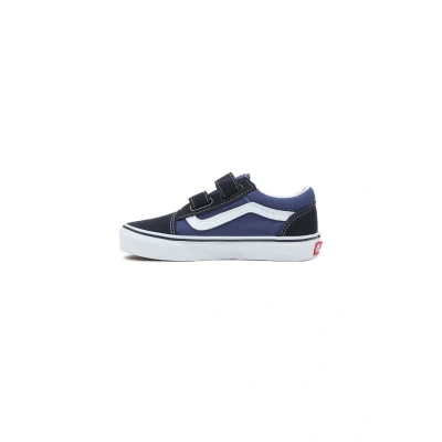 Image of Vans OLD Skool Trainers for kids, Size: 12, Navy/true white Leather