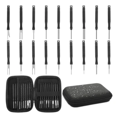 Image of FIGGRITID Terminal Removal Tool Kit 18PC Pin Extractor Depinning Tool, Auto Electrical Wire Connector Release