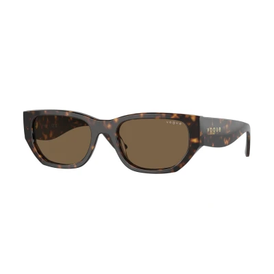Image of VOGUE EYEWEAR Woman VO5586S W65673 Sunglasses Acetate Brown Squared Normal