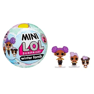 Image of LOL Surprise OMG Mini Family Collection RANDOM ASSORTMENT Miniature Replica Doll with Lil Sis, Pet, &amp; Signature Fashion Reusable Packaging Playset For Kids Collectors Ages 4+