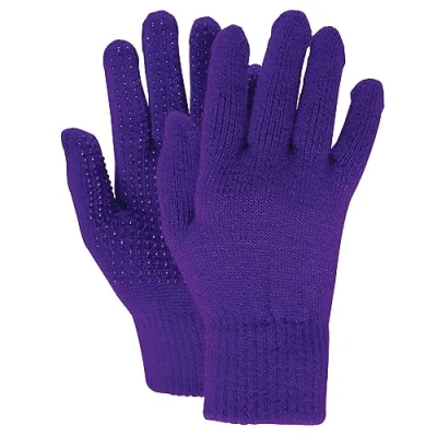 Image of Dublin Magic Pimple Grip Riding Gloves, Dark Purple, One Size