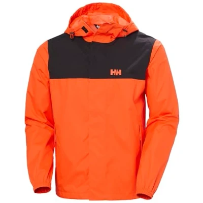 Image of Helly Hansen Mens Vancouver Rain Jacket Flame, XL