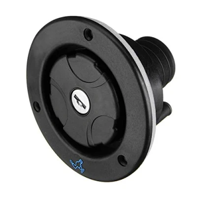 Image of MASO Motorhome Locking Water Cap, Fresh Inlet Universal Filler Cap With Two Keys Black