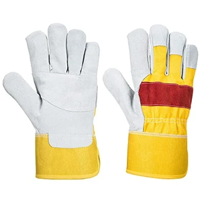 Image of Portwest Classic Chrome Rigger Glove, Color: Yellow/Red, Size: XL, A219YREXL